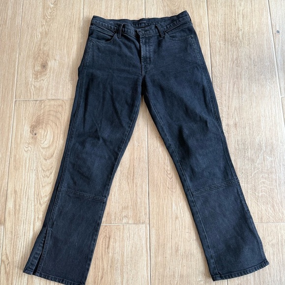 J Brand Mid Rise Split Straight Black Jeans - Picture 2 of 5